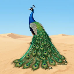 ! dream peacock in the desert, ralph steadman, hunter s thomson, creative design, illustration