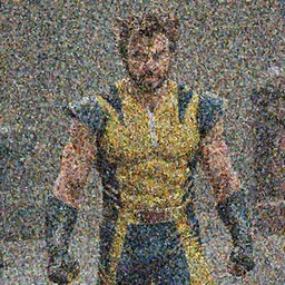 Colin Farrell as Wolverine , in the style of Document. Photo.