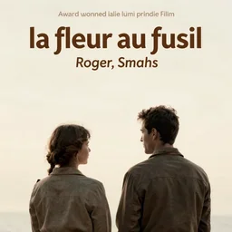 Movie Poster for Award Winning Indie Film called la fleur au fusil, Roger Deakins, Vibrant Colors, World War 1, A24, Poster Art, Digital Art, Highly Detailed