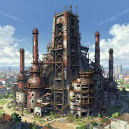 a beautiful detailed anime illustration of abandoned industrial architecture monolith city by alvaro leite siza vieira, cosmic bladerunner 2 0 4 9 scumm bar gem universe futuristic at spring tron, archdaily, wallpaper, highly detailed, trending on artstation.