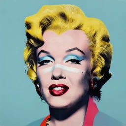 a pop art marylin monroe wearing face masks!!!!, photorealistic painying of chirurgical mask, award winning, trending on flickr