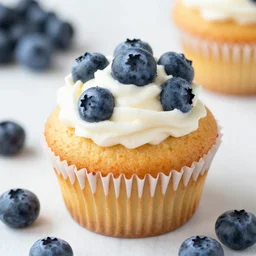 a blueberry cupcake