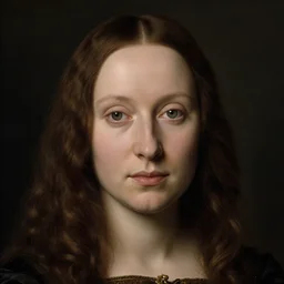 skudy of a pretty young woman. exceptional lighting highlights her faces features by hans holbein the younger.