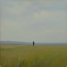 painting with Lonely Composition