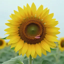 a photo of sunflower with real human mouth in movie