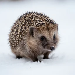 hedgehog in the snow