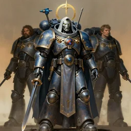 an epic potrait of knowledge seeking cloaked tech priest, Adeptus Mechanicus, cybernetic enhancements, praise the omnissaiah, Zdzislaw Beksinski, Lewis Jones, mattias adolfsson, Piranesi, Warhammer 40K!!, cold hue's on subject, warm tone gradient background, concept art