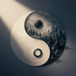 a reimagining of the ying and yang symbol