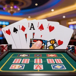 A photo taken inside a casino, colorful, hdr, 4k, professional photograph