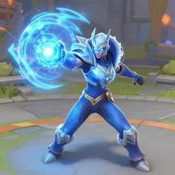 screenshot of Overwatch ice hero casting a spell
