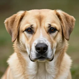 a detailed portrait of a kind dog