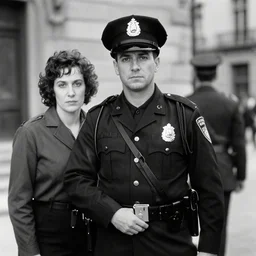 photo portrait of a policeman photo by Diane Arbus and Louis Daguerre