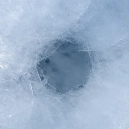 see through clear sheet of ice