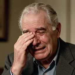 a photo of a old man crying, photo by george hurrell