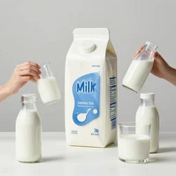incredible absurd nihilistic surreal photoshoot advertisement for milk, people drinking milk and dairy products in the style of tim walker, vsco film grain