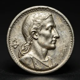 ancient roman coin with a profile of snoop dogg
