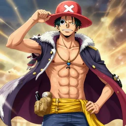 IShowSpeed, anime art, One Piece high detail, high quality,