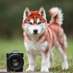 3 5 mm lens sony a 3 shot red husky pup adorable 4 k ultra - hd