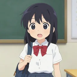 cute anime girl going to school, a-1 pictures,