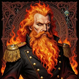 detailed hipster colonel sanders, long fires beard, dmt, by james gurney + intricate and vibrant work + portrait + trending on artstation + incredible gothic illustration + exquisite detail