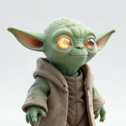 hyper advanced alien evolved from yoda, sci fi, glowing eyes, volumetric lights, gold theme, art nouveau botanicals, intricate, highly detailed, digital painting, artstation, concept art, smooth, sharp focus, cinematic, illustration, beautiful face, art by artgerm and greg rutkowski and alphonse mucha
