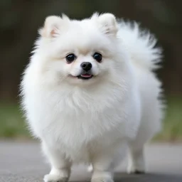 White fluffy Pomeranian