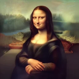 calm silent mona lisa as a pixar disney character from up ( 2 0 0 9 ), unreal engine, octane render, 3 d render, photorealistic