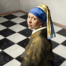 pieter de hooch, trending on artstation, highly detailed, black and white checkerboard floor in the middle of the rainforest, intricate, elegant