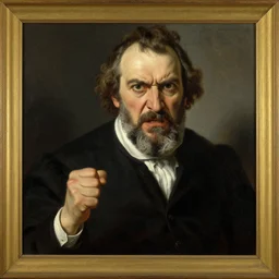 an angry old man by francisco goya and angus mcbride, oil painting, 4 k