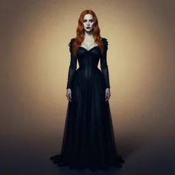 full body portrait of christina hendricks, by zdzislaw beksinski, gothic, surrealism, cosmic horror, lovecraftian, cold hue's, warm tone gradient background, concept art, beautiful composition