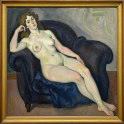painting of a reclining female by lucien freud, oil painting, tate museum, uk art, beautiful composition