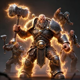 orc warlord berserker, wielding a big hammer, stuning 3 d render, masterpiece, glowing aura, by donato giancola and greg rutkowski and wayne barlow and zdzisław beksinski, realistic face