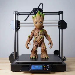 the ultimate 3 d printer that is prinitng a groot