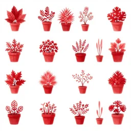 busy too many plants dotted red