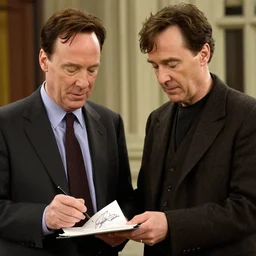 Adrian Monk asks Sherlock Holmes for an autograph. Deviantart, HD screenshot