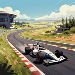 mars gp 2 0 7 0. sci - fi, futuristic, landscape, racing track, illustration, drawing