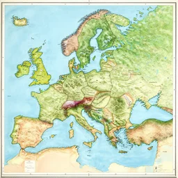 a detailed map of the world,