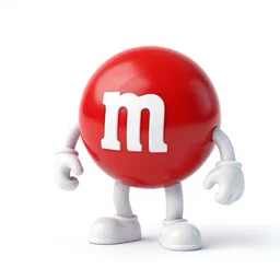 a single red m & m candy with white arms and legs, a red sphere wearing a white baseball cap, eminem as the red m character standing on a floor covered with m & m candies, m & m candy dispenser!!!, m & m plush, unreal engine, studio lighting, unreal engine, volumetric lighting, artstation, cosplay, by hans bellmer