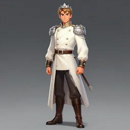 handsome Ian Bohen as a dignified general king. Silver circlet, leather boots. Character design by charlie bowater, ross tran, artgerm, and makoto shinkai, detailed, inked, western comic book art, 2021 award winning painting