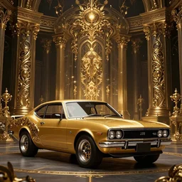 LJ GTR XU1 Torana, in style of Dark Souls 3, insanely detailed and intricate, golden ratio, elegant, ornate, luxury, elite, ominous, haunting, matte painting, cinematic, cgsociety, James jean, Brian froud, ross tran, Laputa, vivid and vibrant