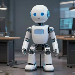 waiting for the chat bot agent, highly detailed
