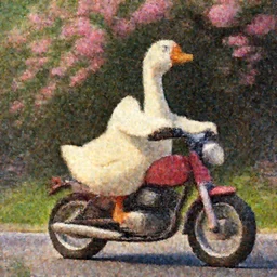 a wholesome goose riding a motorcycle, studio Ghibli, Pixar and Disney animation, sharp, Rendered in Redshift and Unreal Engine 5 by Greg Rutkowski, Bloom, dramatic lighting