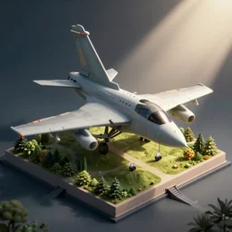 tornado 3d render, isometric view