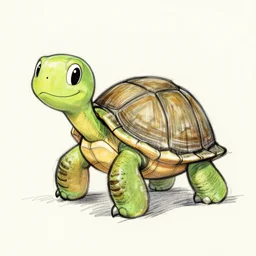 milt kahl sketch of a cartoon turtle