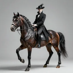 nosferatu!!! riding!!! a horse!!, model pose, ultra realistic, concept art, intricate details, highly detailed, photorealistic, octane render, 8 k, unreal engine octane render art by artgerm and greg rutkowski and alphonse mucha