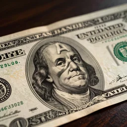 Captain America's head in the dollar bill, HD,