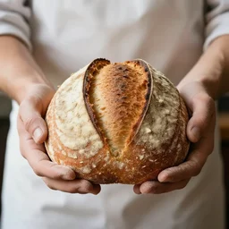 a loaf of bread baked by a bread man with hands made of bread