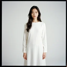 kodak portra 4 0 0 photo portrait of a beautiful woman dressed in long white, fine art photography light painting in style of paolo roversi, professional studio lighting, dark dramatic background, hyper realistic photography, fashion magazine style