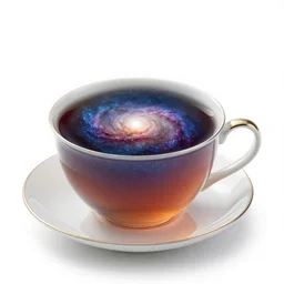 galaxy in a tea cup, tea cup photography, galaxy, Milky Way galaxy, white background, galaxy in a cup, 8k