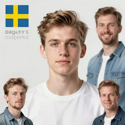 heroic portrait of a young swedish man. art by denys tsiperko and bogdan rezunenko, hyperrealism